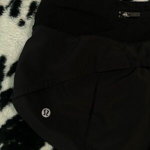 lululemon athletica Black Women's Athletic Shorts with Reflective Logo